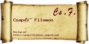 Csapó Filemon névjegykártya